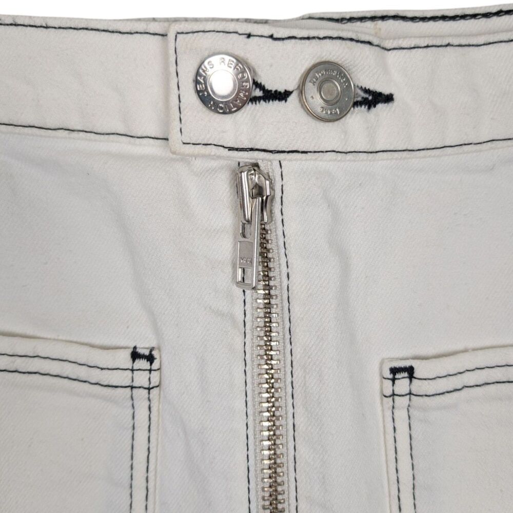 REFORMATION Anna Patch Pocket Denim Skirt - 28 - Picture 5 of 10
